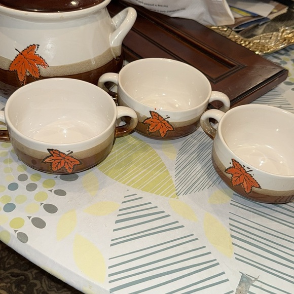 SOUP BOWL AND SOUP DISHES FOR SALE SUPRE CUTE FOR FALL - Picture 7 of 9